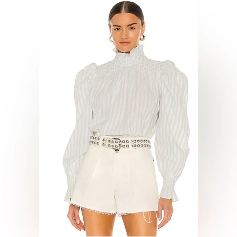 NWOT CITIZENS OF HUMANITY Vittoria Blouse in Sea Stripe - Picture 1 of 7